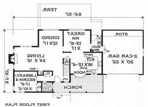 First Floor Plan image of ZOE House Plan